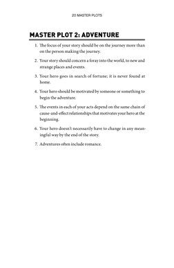 20 Masterplots Checklist.pdf 20 Master Plots Overview | PDF | Plot (Narrative) | Revenge