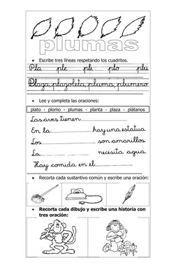 
Escribe tres líneas respetando los cuadritos.
.............................................................................