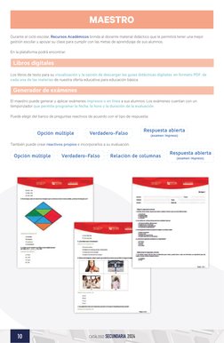 Durante el ciclo escolar, Recursos Académicos brinda al docente material didáctico que le permitirá tener una mejor
gestión