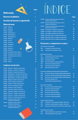 Indice
i
Página
Página
BlinkLearning
Recursos Académicos
Servicios de Asesoría y Capacitación
Libros de texto
100376 Españo