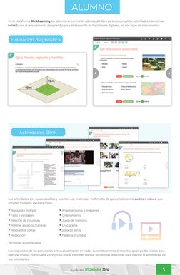 CATÁLOGO SECUNDARIA 2024
En la plataforma BlinkLearning los alumnos encontrarán, además del libro de texto completo, activida