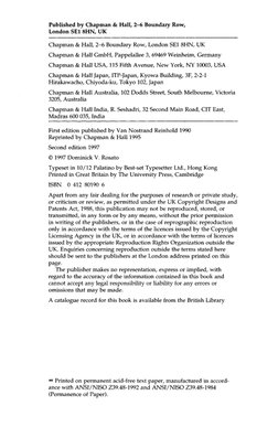 Published by Chapman & Hall, 2-6 Boundary Row,
London SEl 8HN, UK
Chapman & Hall, 2-6 Boundary Row, London SEl 8HN, UK
Chapma
