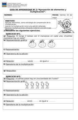Colegio Amanecer Coronel
Educación  Matemática 3º Básico 2015
Profesora: Georgina Burgos Pumeyran.
Práctica Profesional UCSC.