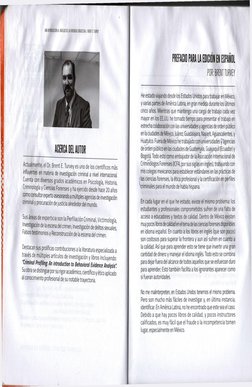 UNA INTRODUCCIÓN AL ANÁLISIS DE LA EVIDENCIA CONDUCTUAL / BRENT E. TURVEY 
ACERCA DEL AUTOR 
Actualmente, el Dr. Brent E. Tur