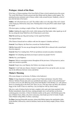 Prologue: Attack of the Huns
[First lines, a Chinese painting of the Great Wall of China is slowly painted across the screen.