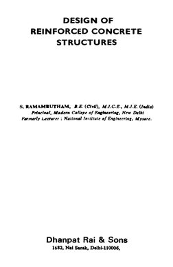 Design of Reinforced Concrete Structures Ed1st by S Ramamrutham | PDF