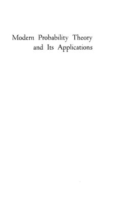 Modern Probability Theory 
and Its Applications 
