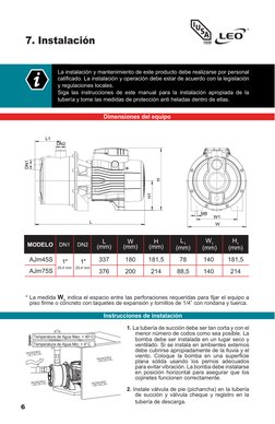 6
7. Instalación
La instalación y mantenimiento de este producto debe realizarse por personal 
calificado. La instalación y o