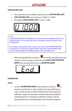 OCS Series Crane Scale Manual | PDF | Calibration | Computing