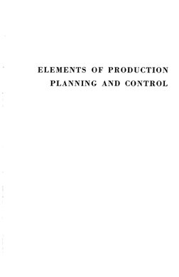 Sam Eilon Production Planning and Control by Samuel Eilon | PDF