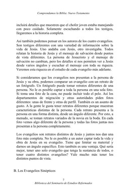 Comprendamos la Biblia: Nuevo Testamento
incluirá detalles que muestren que el chofer joven estaba manejando 
con  poco  cuid