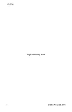 ii
     2nd Ed: March 05, 2002
HSI POH
Page Intentionally Blank
