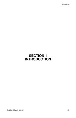 2nd Ed: March 05, 02
1-1
HSI POH
SECTION 1
INTRODUCTION
