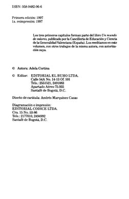 ISBN: 958-9482-06-6 
Primera edición: 1997 
la. reimpresión: 1997 
Los tres primeros capítulos forman parte del libro Un rn-u