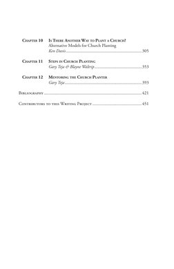 Chapter 10	
Is There Another Way to Plant a Church?
Alternative Models for Church Planting
Ken Davis.........................