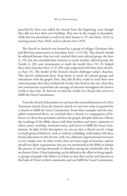 - 9 -
What Is Church Planting?
preached by Peter was called the church from the beginning, even though 
they did not have the