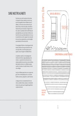 Surge nuestro Alfabeto
Esta lectura nos contó la evolución de las letras 
a lo largo de la historia, desde los inicios de una