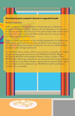 Una historia para compartir durante tu segunda Posada
Pedro de Guatemala
Pedro y su familia fueron perseguidos en Guatemala p