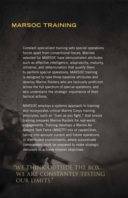 MARSOC Mission and Training Overview | PDF