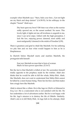 144
example when Macbeth says: “Stars, hide your fires. /Let not light
see my black and deep desires” (1.4.50-51). In his sol
