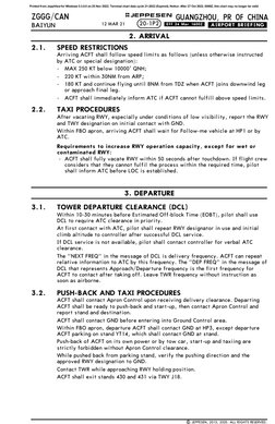 GUANGZHOU, PR OF CHINA
ZGGG/CAN
BAIYUN
.AIRPORT.BRIEFING.
+ JEPPESEN
2. ARRIVAL
2.1.
SPEED RESTRICTIONS
Arriving ACFT shall f