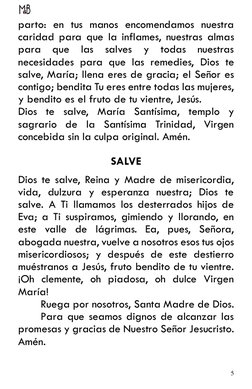 5 
 
parto: en tus manos encomendamos nuestra 
caridad para que la inflames, nuestras almas 
para que las salves y todas nu
