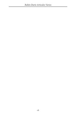 -4-
Rubén Darío Artìculos Varios
