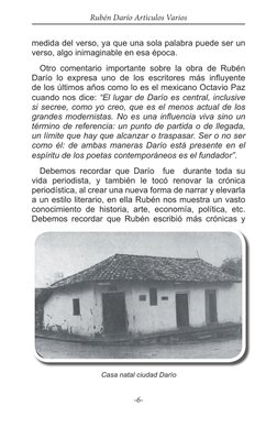 -6-
Rubén Darío Artìculos Varios
medida del verso, ya que una sola palabra puede ser un 
verso, algo inimaginable en esa époc