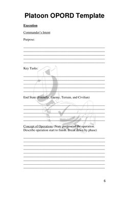 Platoon Opord Example.pdf Platoon OPORD Template Guide | PDF
