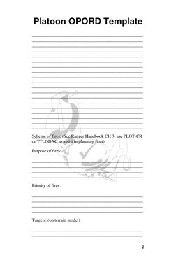 Platoon Opord Example.pdf Platoon OPORD Template Guide | PDF