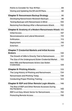 vi
Points to Consider for Your IR Plan 
 
84
Storing and Updating the DR and IR Plans 
 
92
Chapter 5: Ransomware Backup Stra