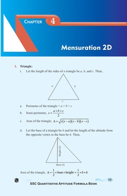 SSC CGL Quantitative Aptitude Formulas | PDF | Mathematical Concepts ...