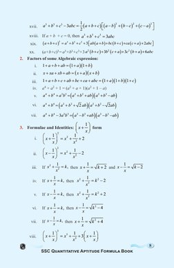 SSC CGL Quantitative Aptitude Formulas | PDF | Mathematical Concepts ...