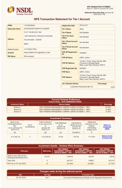 NPS Transaction Statement 2025 | PDF | Pension | Personal Finance