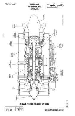 POWERPLANT
AIRPLANE
OPERATIONS
MANUAL
 
2-10-05
 
Page
4
 
Code
01
 
DECEMBER 20, 2002
ROLLS-ROYCE AE 3007 ENGINE
