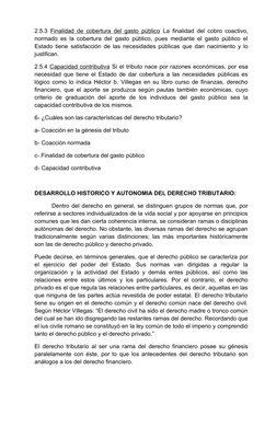 2.5.3  Finalidad de cobertura del gasto público La finalidad del cobro coactivo,
normado es la cobertura del gasto público, p