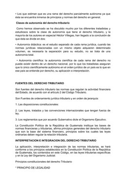 • Los que estiman que es una rama del derecho parcialmente autónoma ya que
ésta se encuentra inmersa de principios y normas d