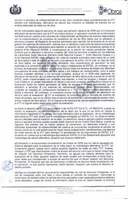 ESTADO PLURINACIONAL DE BOLIVIA 
MINISTERIO DE OBRAS PÚBLICAS. SERVICIOS  Y  VIVIENDA 
servicio ni periodos de indisponibilid