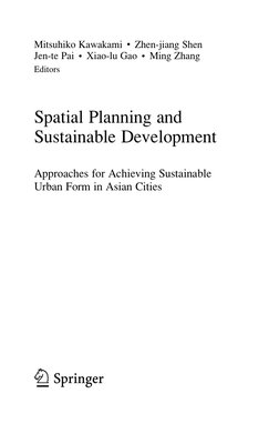Spatial Planning and Sustainable Development | PDF | City