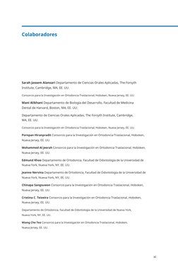 Colaboradores
Sarah Jassem Alansari Departamento de Ciencias Orales Aplicadas, The Forsyth 
Institute, Cambridge, MA, EE. UU.