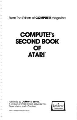 COMPUTE!'s Second Book of Atari | PDF | Subroutine | Computer Data