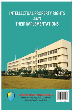 INTELLECTUALPROPERTYRIGHTS
AND
THEIRIMPLEMENTATIONS
H
k
r
y
s 
f
Z 
o
h
k
n
F
~
;
k
k
~
;
e
n
o
f
JAGAN NATH UNIVERSITY
S