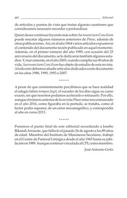 de artículos y puntos de vista que tratan algunas cuestiones que 
consideramos necesario recordar o profundizar. 
Quien desee