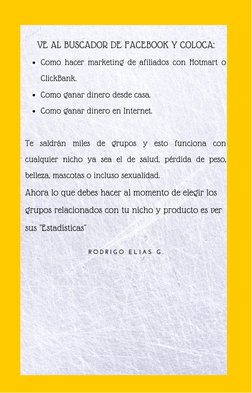 Como hacer marketing de afiliados con Hotmart o
ClickBank.
Como ganar dinero desde casa. 
Como ganar dinero en Internet.
VE A