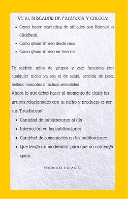 Como hacer marketing de afiliados con Hotmart o
ClickBank.
Como ganar dinero desde casa. 
Como ganar dinero en Internet.
Cant