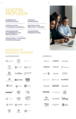 3
UNIVERSIDADES
EMPRESAS
NUESTRA 
PROPUESTA
EXPERIENCIA 
INTERNACIONAL
CERTIFICACIÓN 
Y CALIDAD ACADÉMICA
UNIVERSIDADES 
DE R