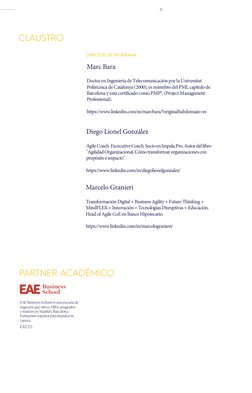 6
CLAUSTRO
DIRECTOR DE PROGRAMA
Marc Bara
Doctor en Ingeniería de Telecomunicación por la Universitat 
Politècnica de Catalun