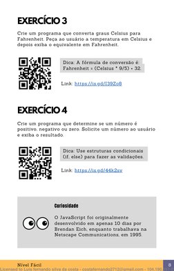 50 Exercícios de JavaScript para Iniciantes | PDF | Média | Script Java