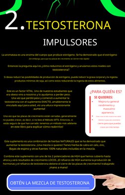 2.TESTOSTERONA
IMPULSORES
La aromatasa es una enzima del cuerpo que produce estrógeno. Se ha demostrado que el estrógeno
¡Sin