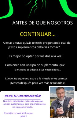 ANTES DE QUE NOSOTROS
CONTINUAR...
A estas alturas quizás te estés preguntando cuál de
¿Estos suplementos deberías tomar?
Es